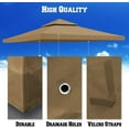 thumbnail image 6 of ZOPan 10x10 FT Gazebo Replacement Canopy Top Cover 2-Tiered Upgraded Patio Sunshade UV Protection, Canopy Cover ONLY (Tan), 6 of 9