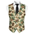 thumbnail image 5 of Yuyamidu Pine Cones Men's V-Neck Suit Vests Size 3XL Christmas Formal Slim Fit Business Dress Vest Waistcoat with 3 Pockets for Suit or Tuxedo, 5 of 7