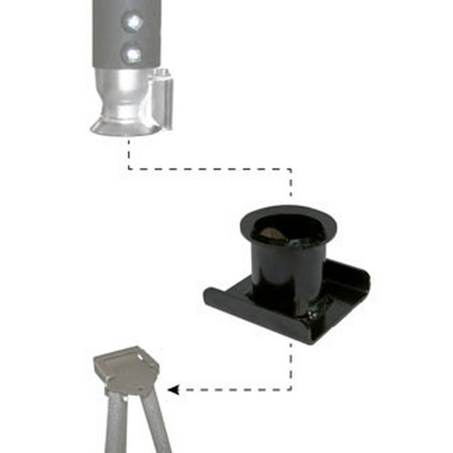 BAL RV Gooseneck Trailer Stabilizer Jack Stand 25067 Gooseneck Trailer Stabilizer Jack Stand Adapter; Use To Connect FASTJACK Tripod To Gooseneck; 15-1/2 Inch To 19-11/16 Inch FTGC
