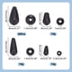 thumbnail image 2 of 110 cuentas de perlas en forma de lágrima, 4 estilos, de plástico negro, de imitación de gota de agua, para hacer pendientes, pulseras, collares y bisutería., 2 of 9