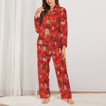 thumbnail image 3 of Disketp Pajamas Set Long Sleeve Sleepwear Womens Button Down Nightwear Pj Sets-Mushroom, 3 of 9
