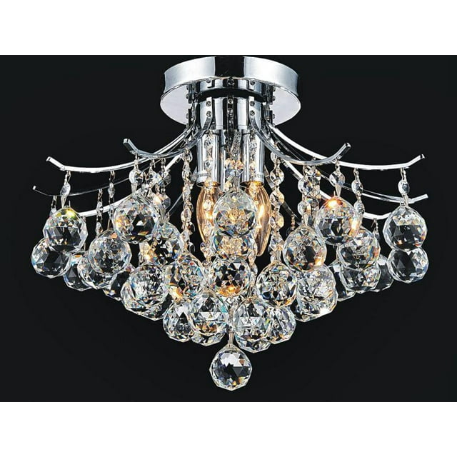 CWI Lighting Plafonnier Encastré à 4 Lumières avec Fini Chrome