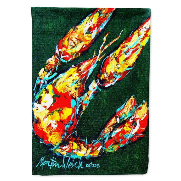 Carolines Treasures MW1194GF Craw Baby on Green Crawfish Flag Garden Size  Small multicolor