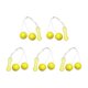 thumbnail image 1 of Conjunto de 5 Pelotas de Columpio Creativas en una Cuerda para Niños, Rellenas de Calcetines Deportivos amarillo, 1 of 9