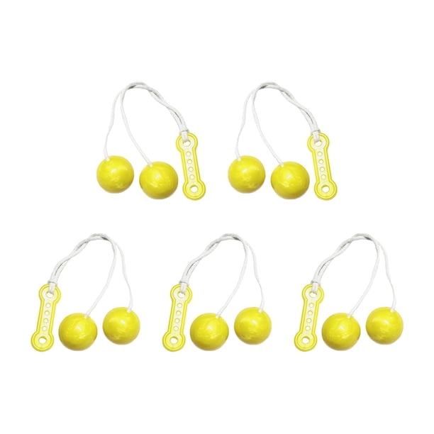 Conjunto de 5 Pelotas de Columpio Creativas en una Cuerda para Niños, Rellenas de Calcetines Deportivos amarillo