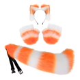 thumbnail image 4 of Orejas de animales Aro para el pelo Guantes para cosplay Cola Disfraz para Halloween Carnaval Naranja Blanco Yuyangstore Disfraz de juego de cosplay, 4 of 8