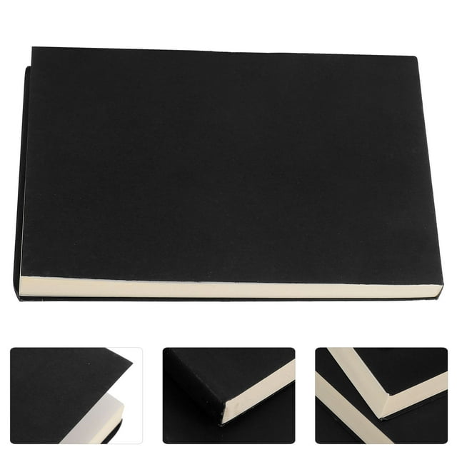 unbranded 5Ud Notepads Portátiles Negro Papel Para Escritura Y Notas En Oficina