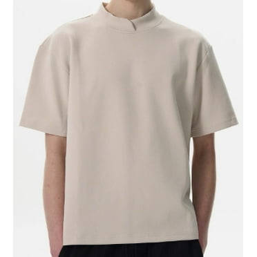Solid color short sleeve T-shirt men and women summer tops