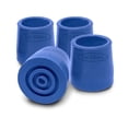 thumbnail image 1 of Top Glides - Cómoda para andador reforzada con acero y banco de baño, puntas de goma de repuesto, color azul, 1 1/8 pulgadas (paquete de 4), 1 of 1