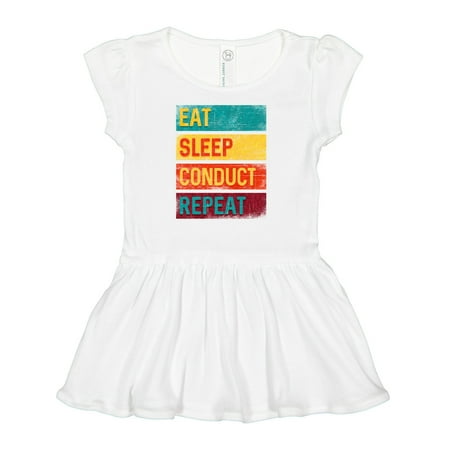 

Inktastic Band Director Conducting Gift Eat Sleep Conduct Repeat Gift Baby Girl Dress