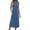 *Blue, variant on VBVC Women's Slim Sleeveless Tank Midi Dress , Casual Summer Side Slit Dress For Women , Ladies' Lightweight Crewneck Tunic Dress with Pockets,Army Green,S-2XL