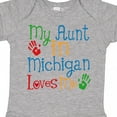 thumbnail image 4 of Inktastic My Aunt in Michigan Loves Me Boys or Girls Baby Bodysuit, 4 of 5