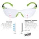thumbnail image 5 of Gafas de seguridad 3M Solus 1000 S1201SGAF Montura verde/negra, 5 of 6