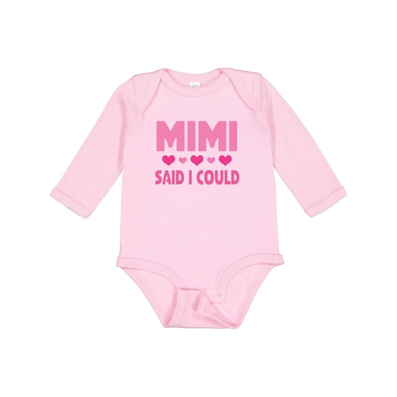 Inktastic Mimi Said Could Funny Granddaughter Girls Long Sleeve Baby Bodysuit