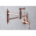 thumbnail image 4 of Kingston Brass KS310ALAC Restoration Wall Mount Pot Filler Faucet, Antique Copper, 4 of 8