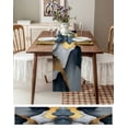 thumbnail image 3 of Boanket Blue Gold Gray Marble Table Runner - 36 Inch Long, Kitchen Dining Table Runner Dresser Scarves, Modern Abstract Mountain Art Farmhouse Decor for Coffee Tables Wedding Party Banquet, 3 of 8
