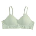 thumbnail image 1 of Teenage Girls Sports Bra with Adjustable and Removable Shoulder Strap Training Bra Pack Light Green, 1 of 3