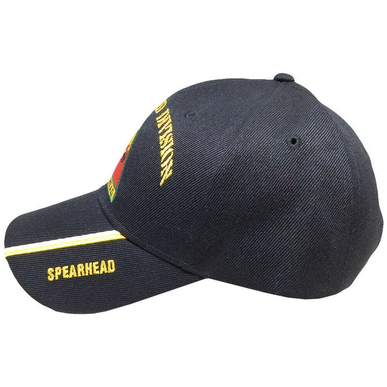 U.S. ARMY 3rd Armored Division Spearhead Shadow Black Cap Hat (2