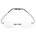 thumbnail image 2 of Lentes de montura sin montura flexible ligero de negocios Negro shamjiam Marco sin marco de gafas, 2 of 9