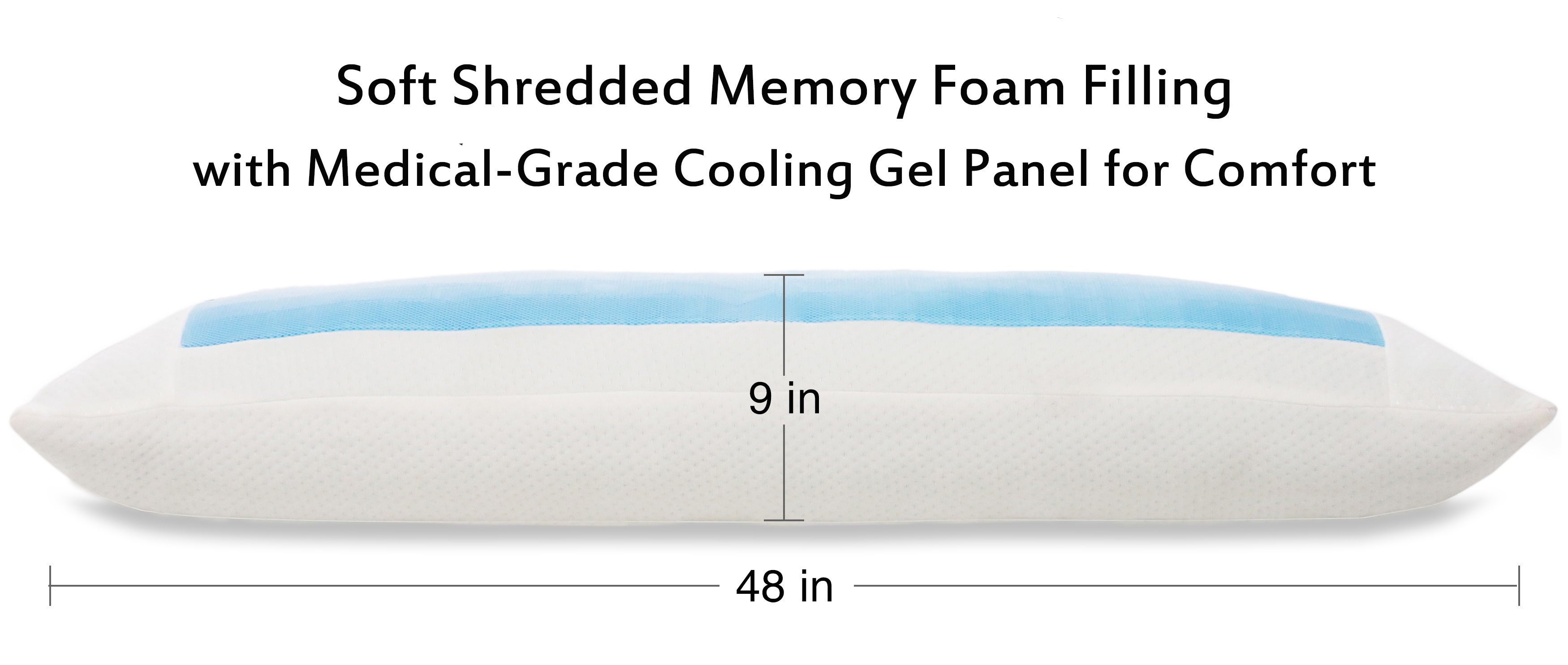 Buy Cooling Memory Foam Full Body Pillow Extra Firm Full Shredded