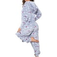 thumbnail image 3 of Sunisery Christmas One Piece for Women Fleece Hooded Jumpsuit Zipper Romper Sexy One Piece Pajamas Sleepwear, 3 of 6