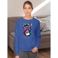 thumbnail image 2 of Pastell Cute And Colorful French Bulldog Sweatshirt Women -Weekday Best Designs, Female Medium, 2 of 4