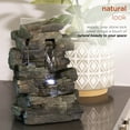thumbnail image 6 of Alpine Corporation 4-Tier Indoor Cascading Tabletop Fountain with LED Lights, 6 of 13