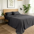 thumbnail image 6 of Ivy Union Microfiber Sheet Set - 4-Pieces - Breathable - Deep Pocket, King, Forged Iron Gray, 6 of 10