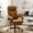 Brown|With Footrest, variant on Big and Tall Office Chair 500LBS, Wide Ergonomic Leather Executive Chair with Adjustable Height & Flip-up Armrests, Reclining Computer Desk Chair for Home Office or Gaming, Black