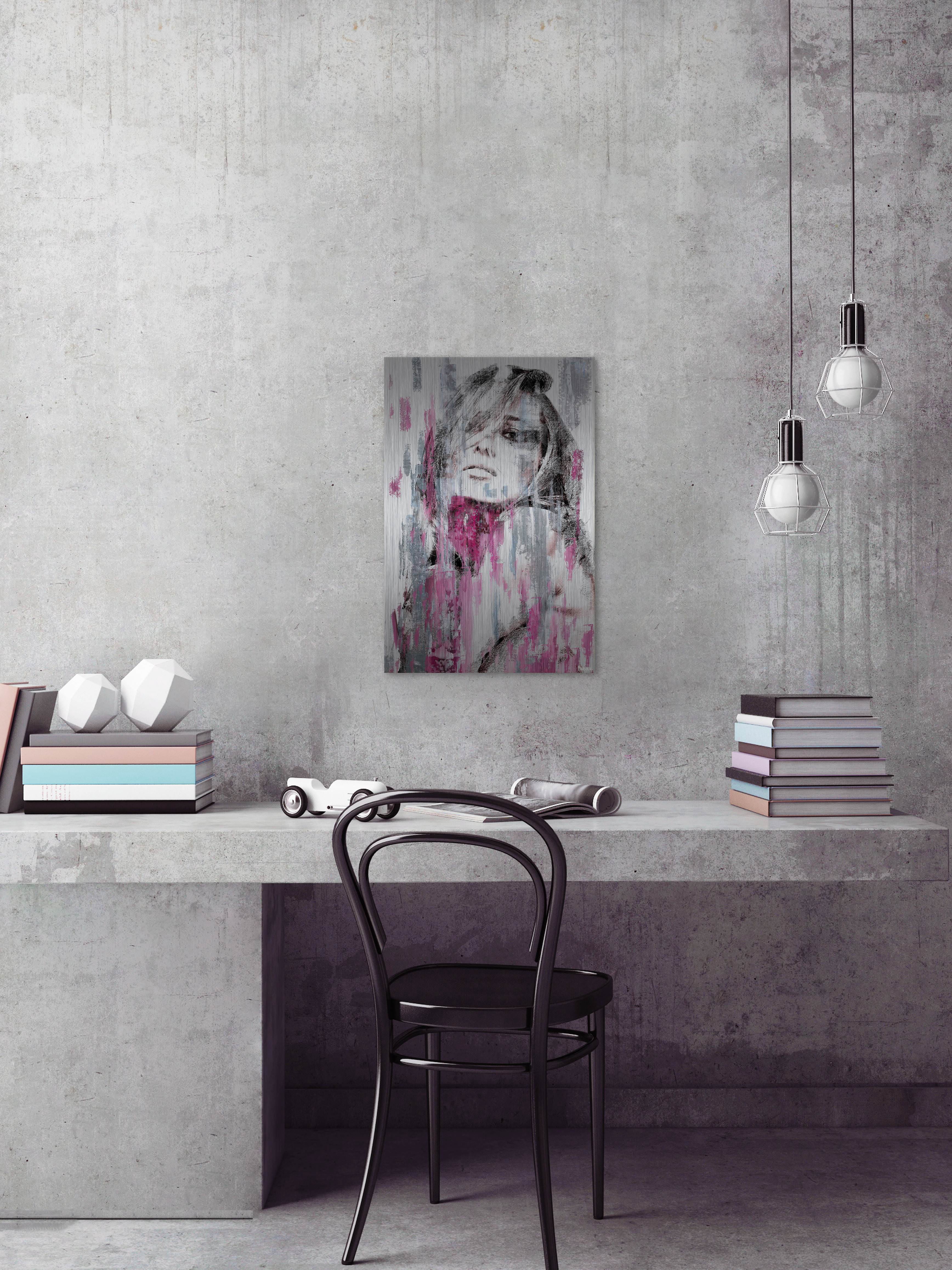 Marmont Hill "Hello Beauty" Painting Print on Brushed Aluminum