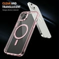 thumbnail image 3 of Dteck Trasparent Case for iPhone 15,Magnetic TPU Case Compatible with Mag Safe Shockproof Anti Yellowing Anti Slip Clear PC Cover for iPhone 15,Pink, 3 of 8