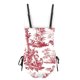thumbnail image 5 of Tops de Bikini para las Mujeres Patrón Multicolor Impresión Trasera Recorte Sling Traje de Baño, Traje de Baño de Pieza Modesta, 5 of 6