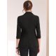 thumbnail image 4 of Chaqueta Tipo Cárdigan de Traje Formal con Mangas 3/4 y Solapa para Mujer Negro XL, 4 of 5