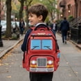 thumbnail image 5 of Pzuqiu Red Fire Truck Backpack for Boys 17 Inch Portable School Bookbags with Adjustable Shoulder Strap School Supplies Comfortable Travel Ruckpack Lightweight Laptop Daypack, 5 of 7
