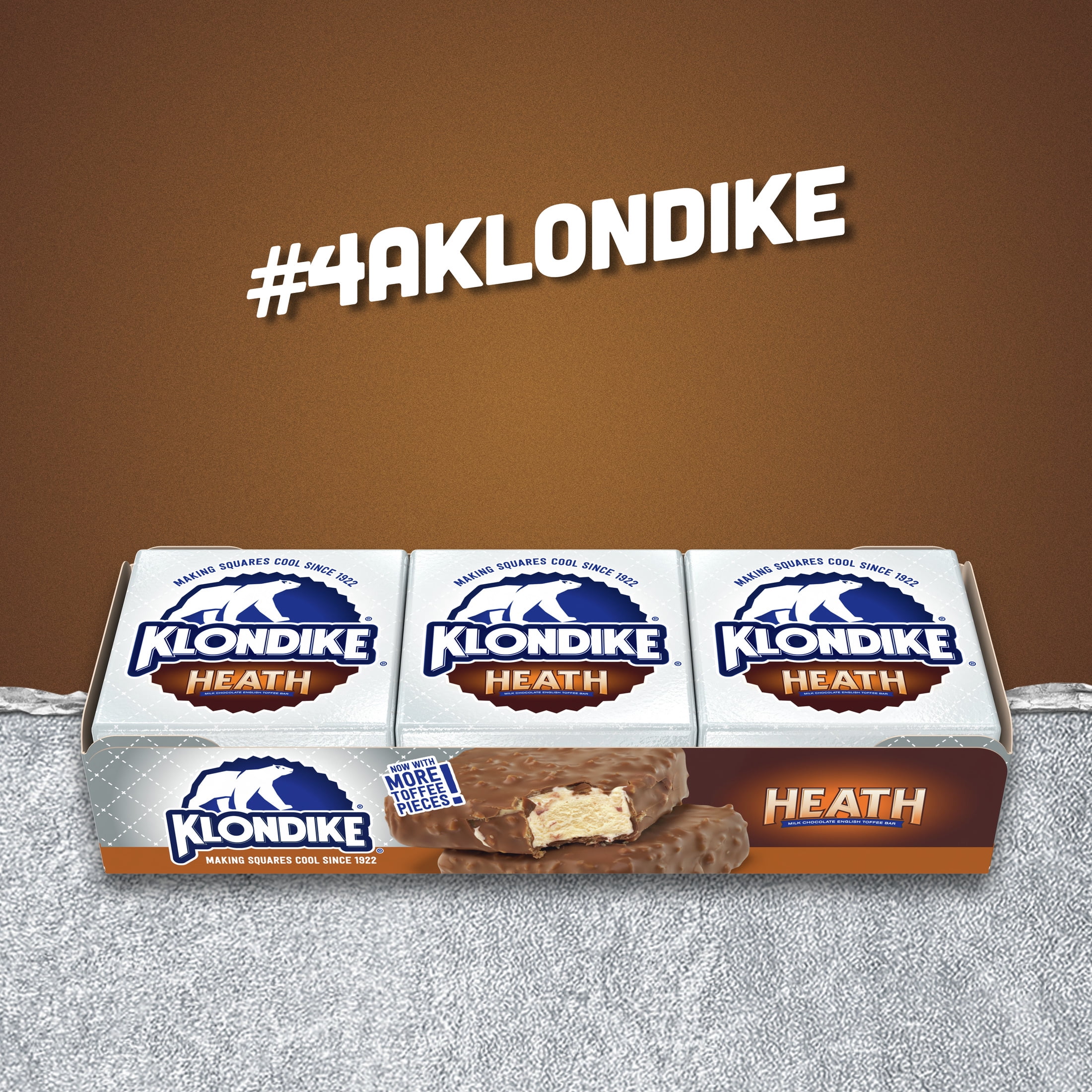 Klondike Heath Ice Cream Sandwiches Frozen Dessert Bars, 6 Count