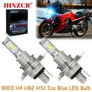 IHNZCB for Kawasaki Ninja ZX900 ZX900/A ZX1000/A ZX1000/B ZX1100 ZX1200 - 2X HS1 9003 H4 HB2 LED Headlights Bulb 55W Ice Blue YTL,Motorcycle Light,Y57