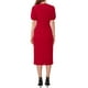 thumbnail image 3 of VESTIDO FORMAL DE MUJER INSPIRE CHIC CON MANGAS ABULLONADAS Y CUELLO REDONDO CON ABERTURA, VESTIDOS PENCILES MIDI S ROJO, 3 of 6