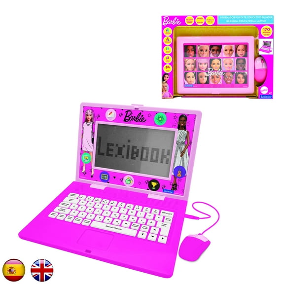 Lexibook Barbie Bilingual Educational Laptop with 170 activities (EN/ES) - JC599BBi2