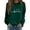 Green, variant on Up To 50% Off Oversized Crewneck Sweatshirt Women Women's Heart Pattern Crewneck Long Sleeve Hoodless Hoodie