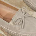 thumbnail image 6 of Bowknot Suede Loafers for Women Slip On Flats Comfortable Business Dressy Casual Non Slip Work Walking Shoes White Size 7.5, 6 of 7