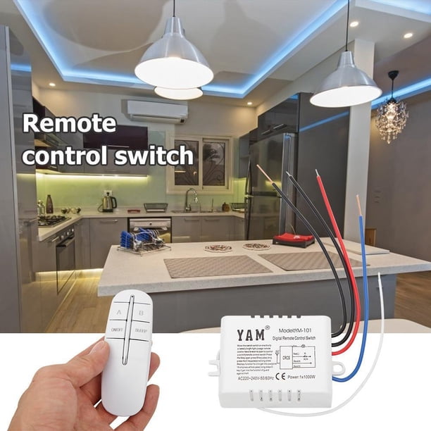 Control Remoto Transmisor receptor de lámpara de 220 V con interruptor remoto inalámbrico RF ON/OFF (unidireccional)
