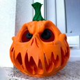 thumbnail image 3 of Calabaza de Halloween | Decoraciones de calabaza | Halloween aterrador, 3 of 5
