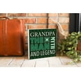 thumbnail image 3 of Grandpa Man Myth Legend Green Geometric 10 x 10 Wood Tabletop Sign Plaque, 3 of 4