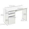 thumbnail image 3 of HOMCOM Modern Computer Desk Writing Workstation w/ Storage Drawer, 3 of 10