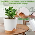 thumbnail image 4 of Remiawy Self Watering Plant Pots with Drainage Hole, 8/7/6.5/6/5.5/5 Inch Self Watering Planters for Indoor Outdoor Plants , White Plastic Flower Pots 6 Packs, 4 of 8