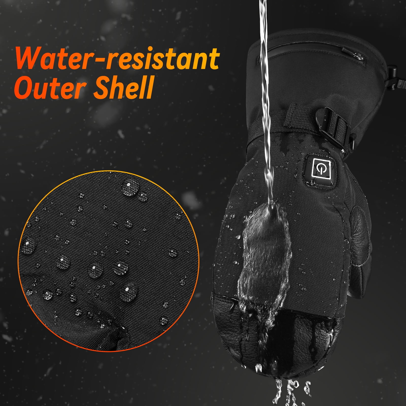 OZERO Heated Gloves Mittens for Men Women: 6000mAh Rechargeable Electric Heating Gloves for Skiing, Hunting, Fishing