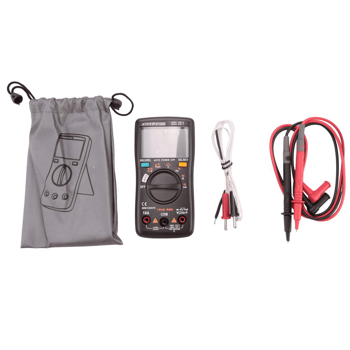 2X ZT102A Digital Multimeter 6000 Counts Auto 113D Back Light Voltmeter Transistor Tester Frequency
