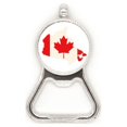 thumbnail image 1 of Symbole Érable Rouge Canada Drapeau du Pays Ouvre-Bouteille de Bière en Métal Acier Inoxydable, 1 of 3
