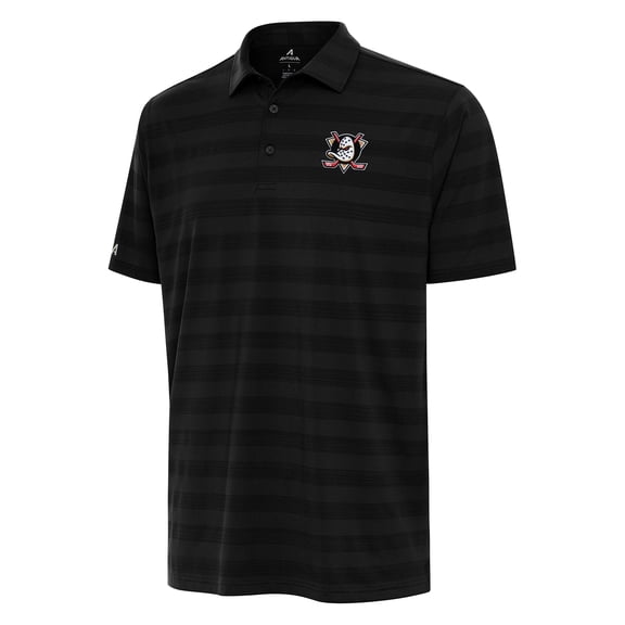 Men's Antigua  Black Anaheim Ducks Big & Tall Tunnel Polo