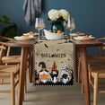 thumbnail image 2 of Brown Halloween Table Runner - 72 Inch Long, Kitchen Dining Table Runner Dresser Scarves, Horror Gnomes Pumpkin Black Cat Farmhouse Decor for Coffee Tables Wedding Party Banquet, 2 of 8